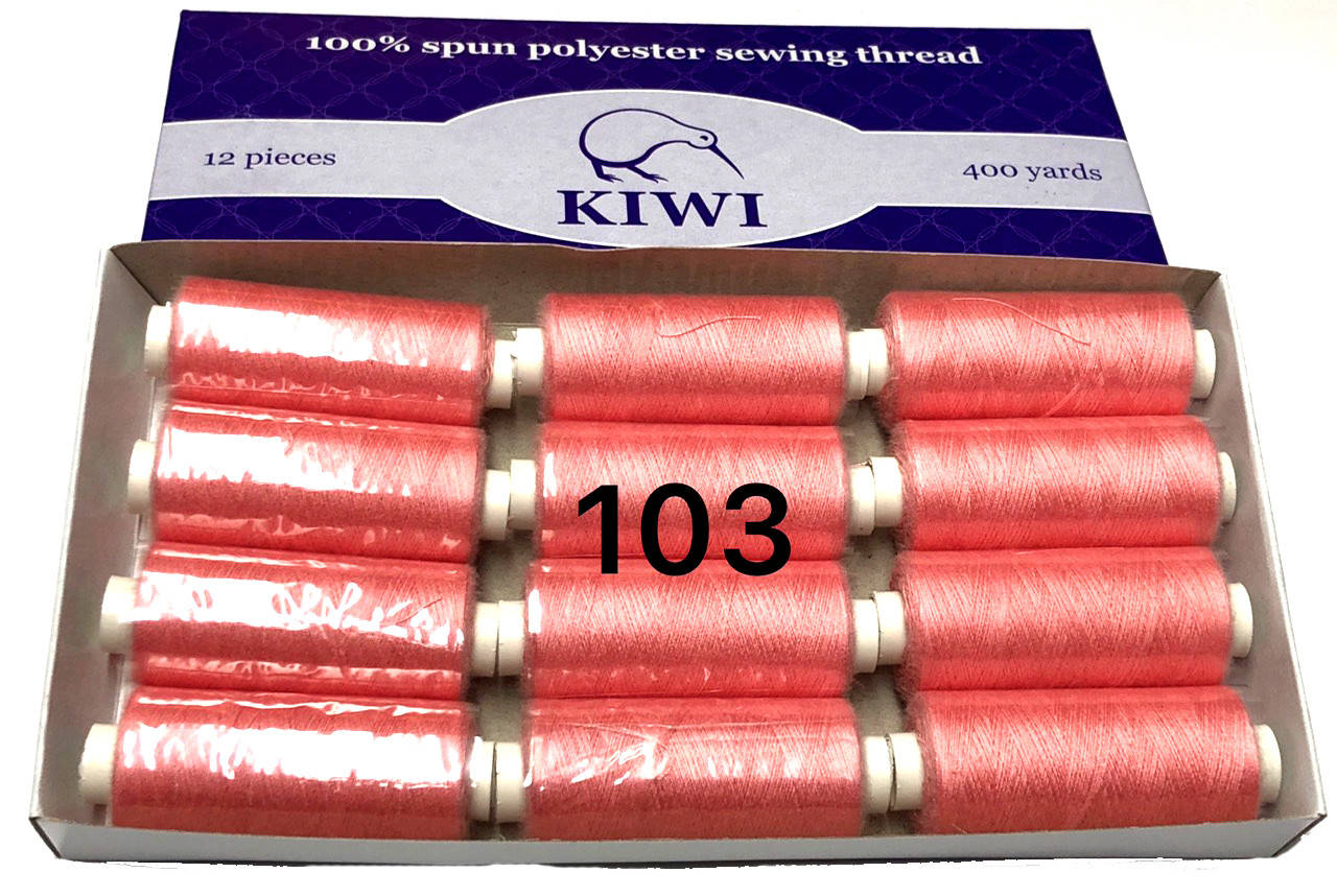 

Швейные нитки 40/2 103тон полиэстер Kiwi Киви 400ярдов