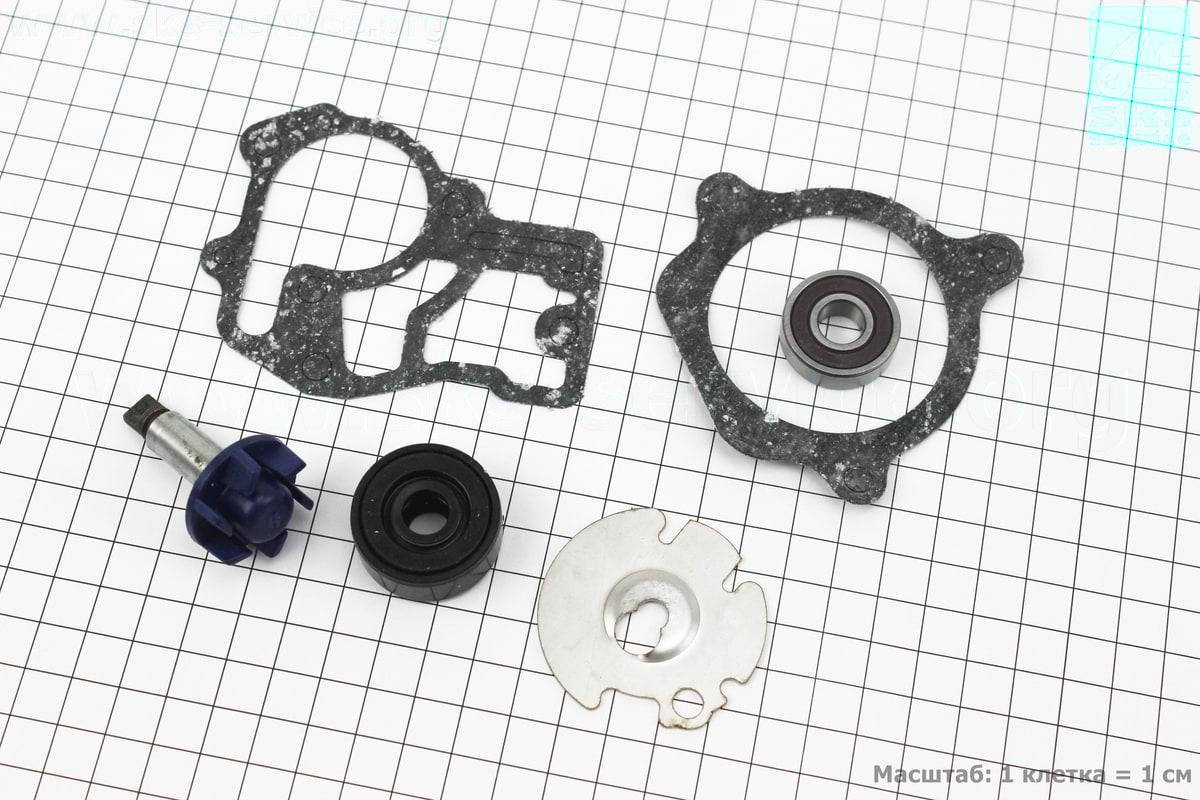 

Ремонтный к-кт помпы водяной + крыльчатка + пластина Yamaha GEAR 4T, SA26J, SA36J, 6 деталей (паронит)