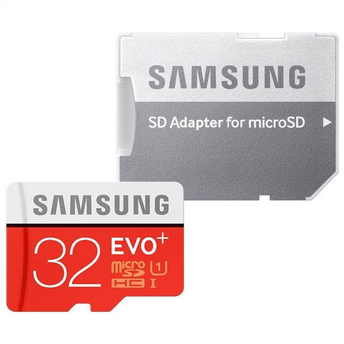 

Карта памяти Samsung 32 GB microSDHC Class 10 UHS-I EVO Plus + SD Adapter MB-MC32GA