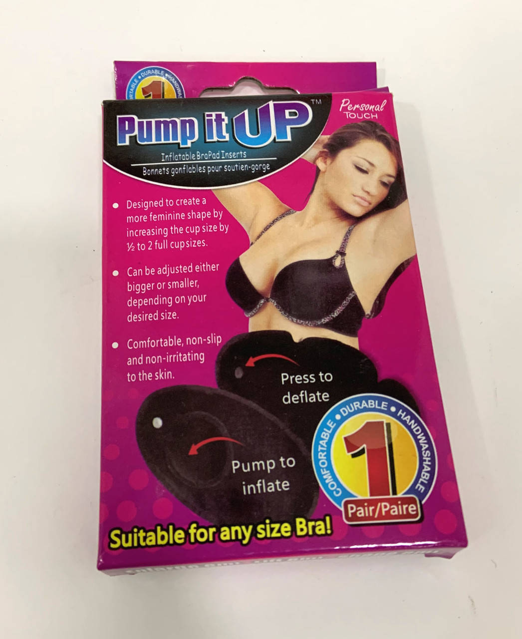

Надувные подушечки Pump It Up для бюстгальтера, Черный