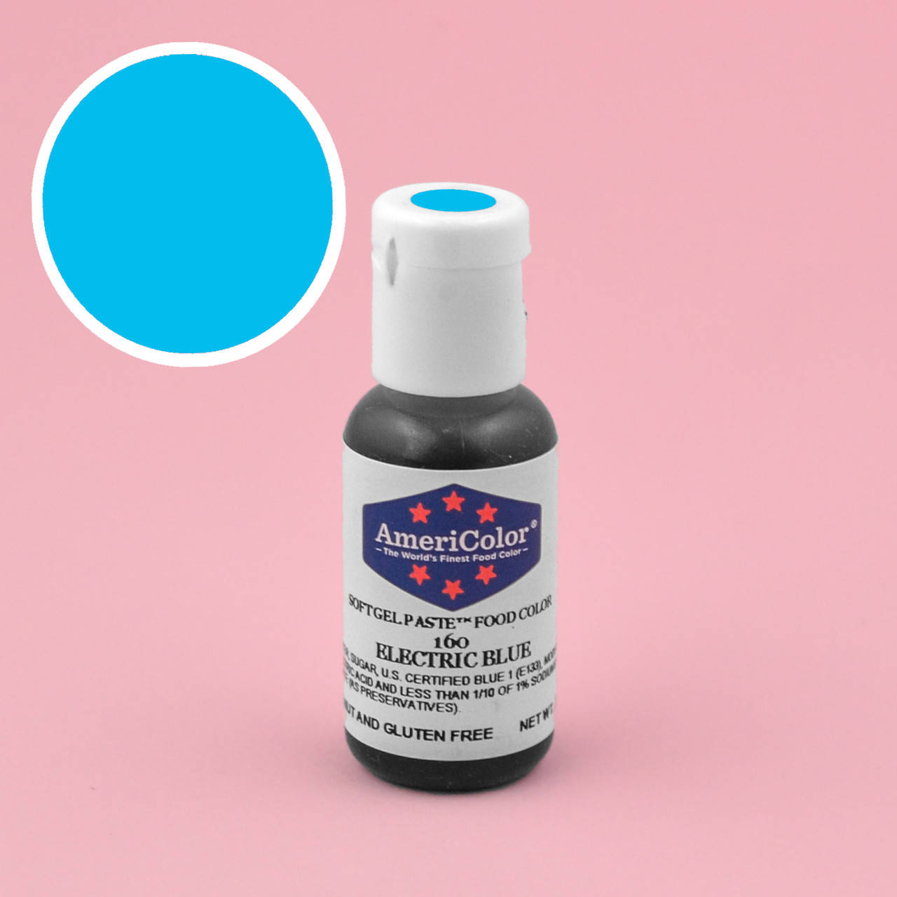 

Гелевая краска AmeriColor Голубой электрик/Electric Blue 21 гр