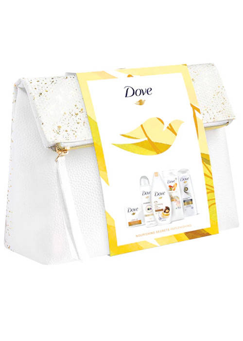 

Набор подарочный DOVE 5 предметов в косметичке, Белый