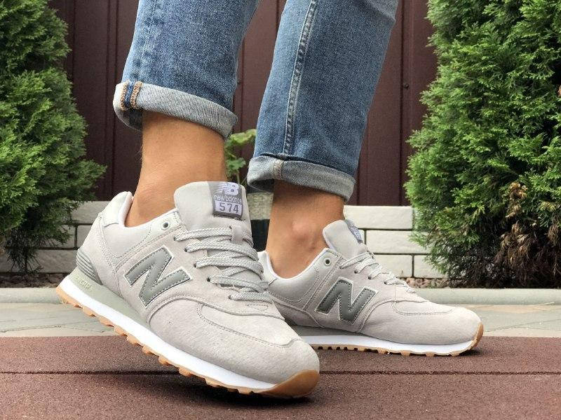 

Мужские замшевые кроссовки серые New Balance 574, Серый