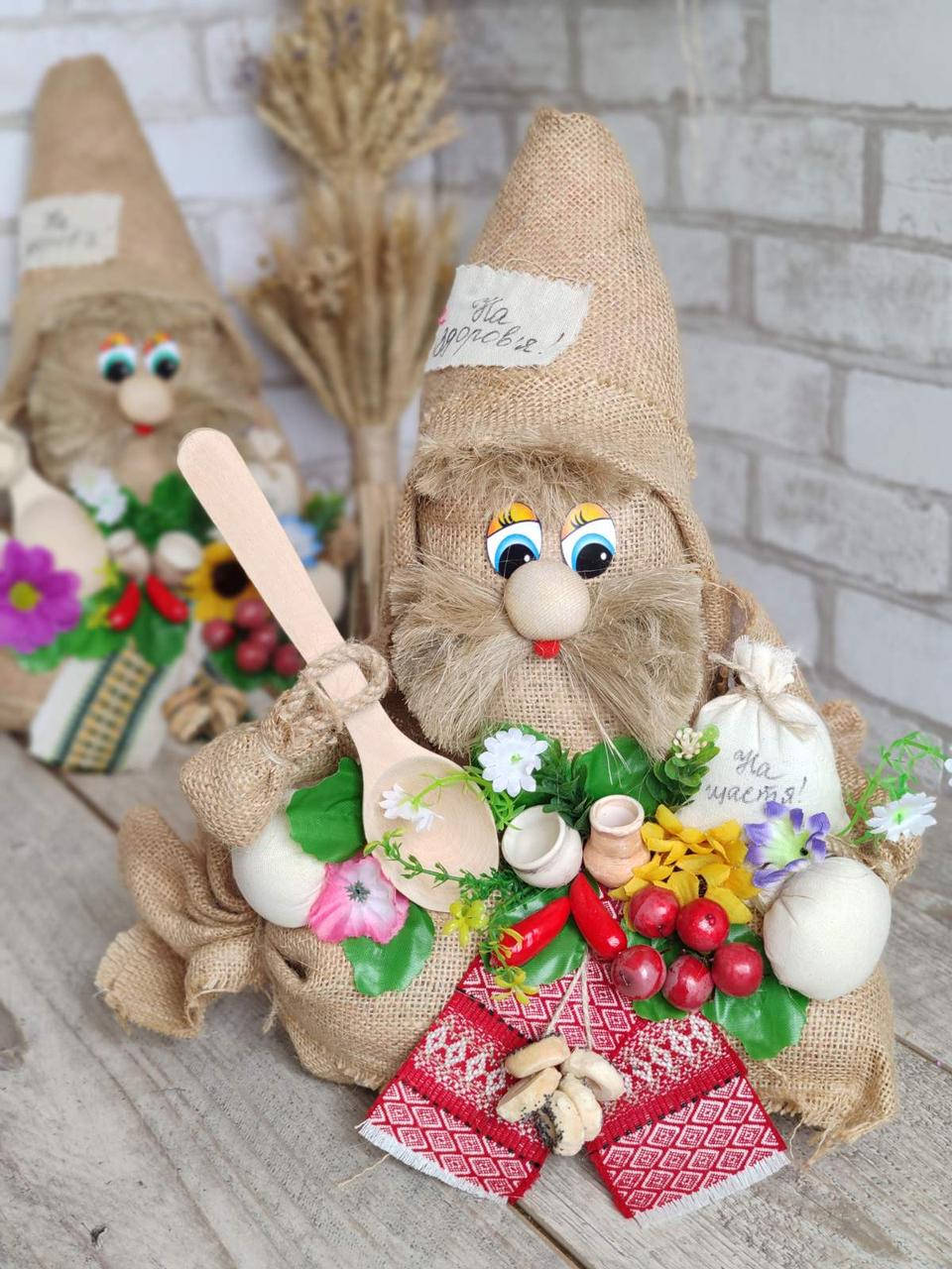 

Домовой "Федор на мешке", домовой 40 см,295/255