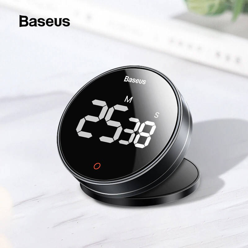 

Магнитный таймер с подставкой Baseus Heyo Rotation Countdown PRO (черный)