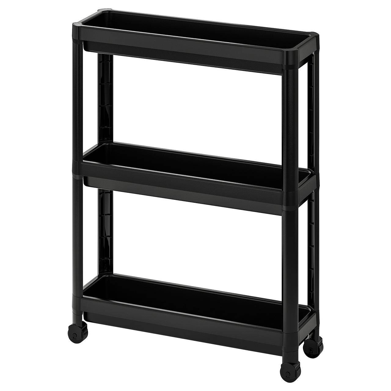 

Тележка IKEA VESKEN 54x18x71 см черный (604.712.24)