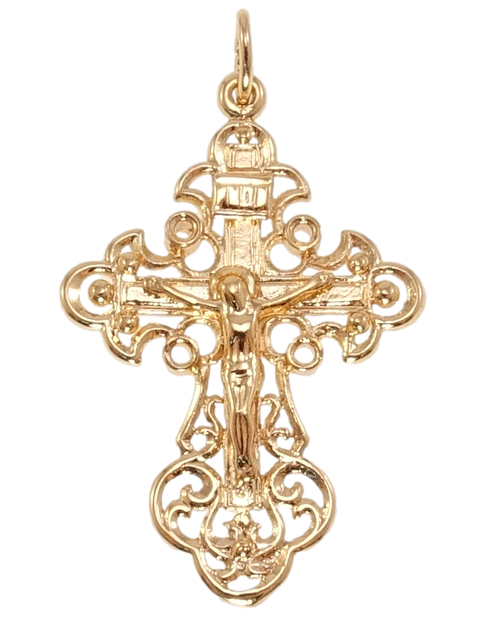 

Кулон Fallon Позолота 18К "Декоративный Крест с Распятием Спаси и Сохрани"