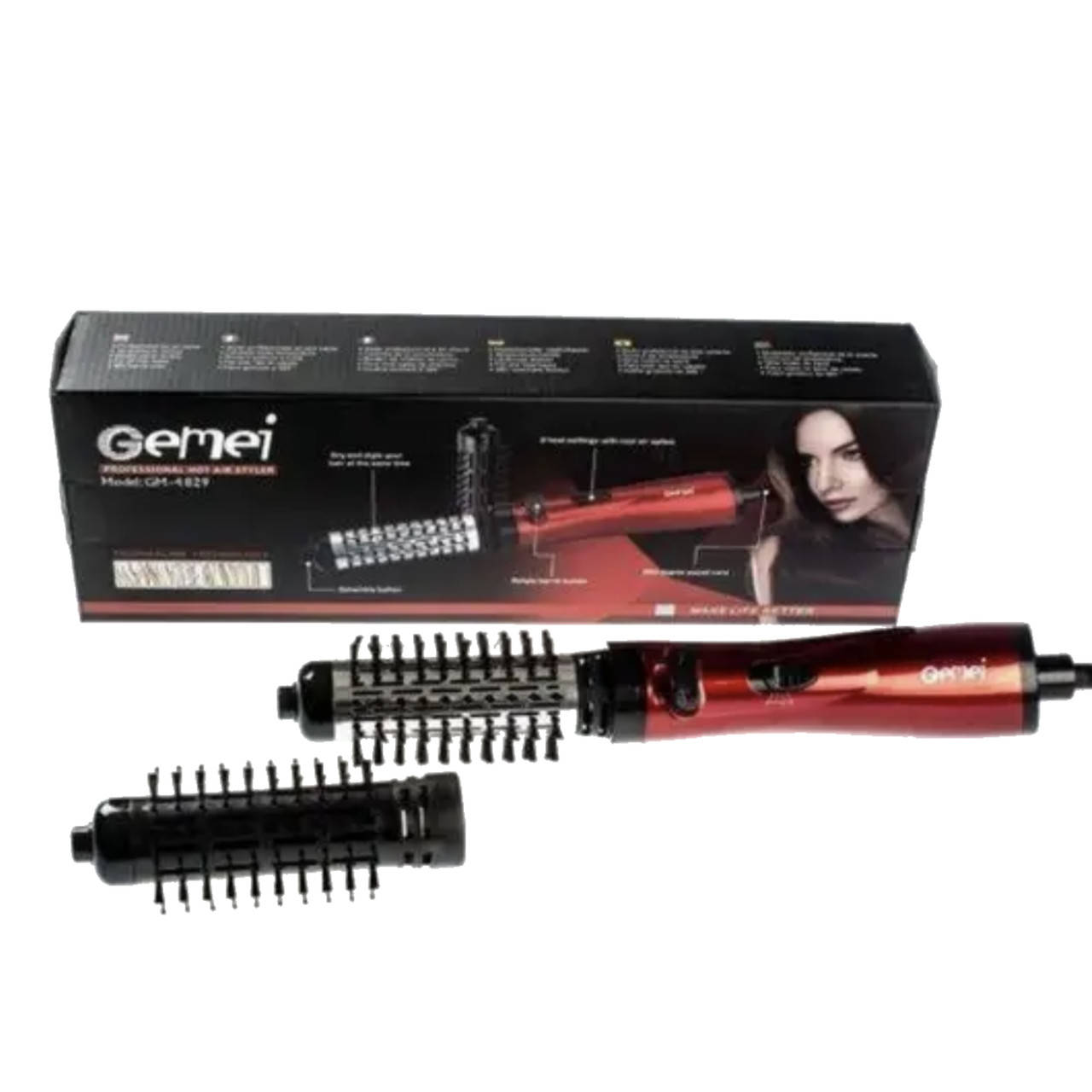 

Фен-щетка для сушки и укладки волос Gemei