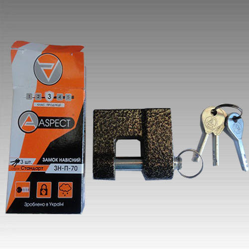 

Замок навесной ASPECT ЗН-П-70 (3 кл.) бронза
