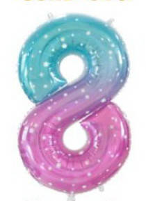

Фольгована куля цифра "8" в упаковці. Колір: Омбре. Розмір: 85см.