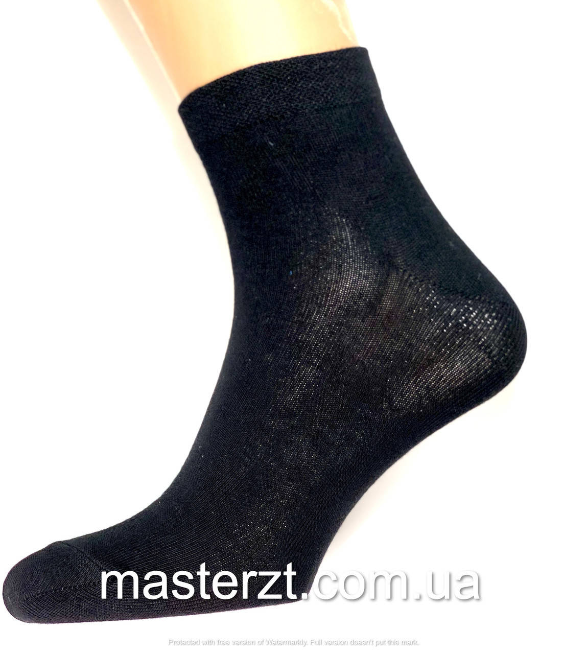 

0042, 27-29р., Шкарпетки чоловічі демісезонні ТМ" MASTER" чорні середні спорт¶