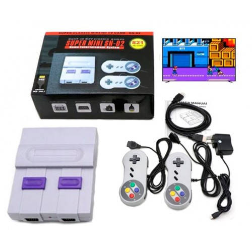 

Игровая приставка консоль Dendy SNES 8бит 821игр, 2 геймпада, HDMI, SN-02, 103818
