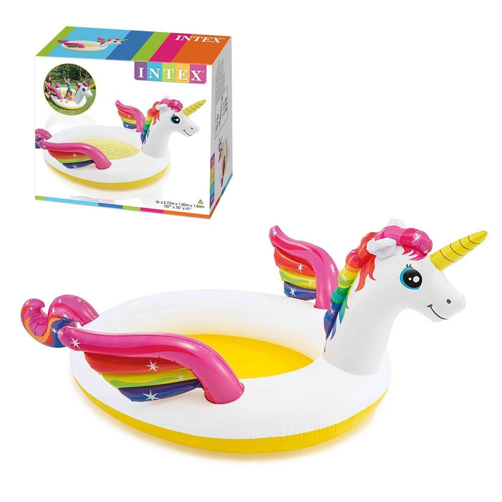 

Детский Бассейн с фонтаном Единорог Intex