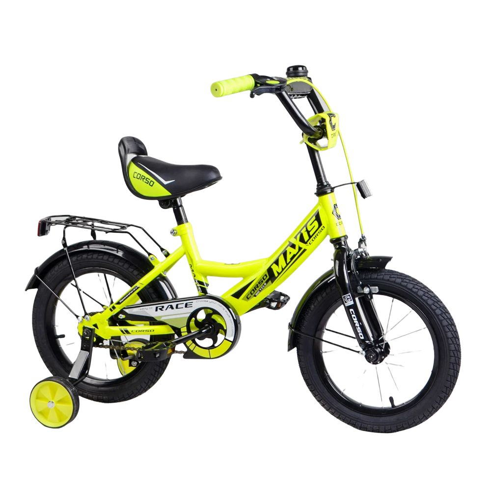 

Двухколесный велосипед Corso Maxis 14" 4-5 лет Желтый