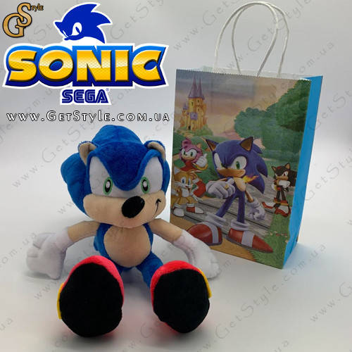

Игрушка Соник Sonic Plush с фирменным пакетом, Синий