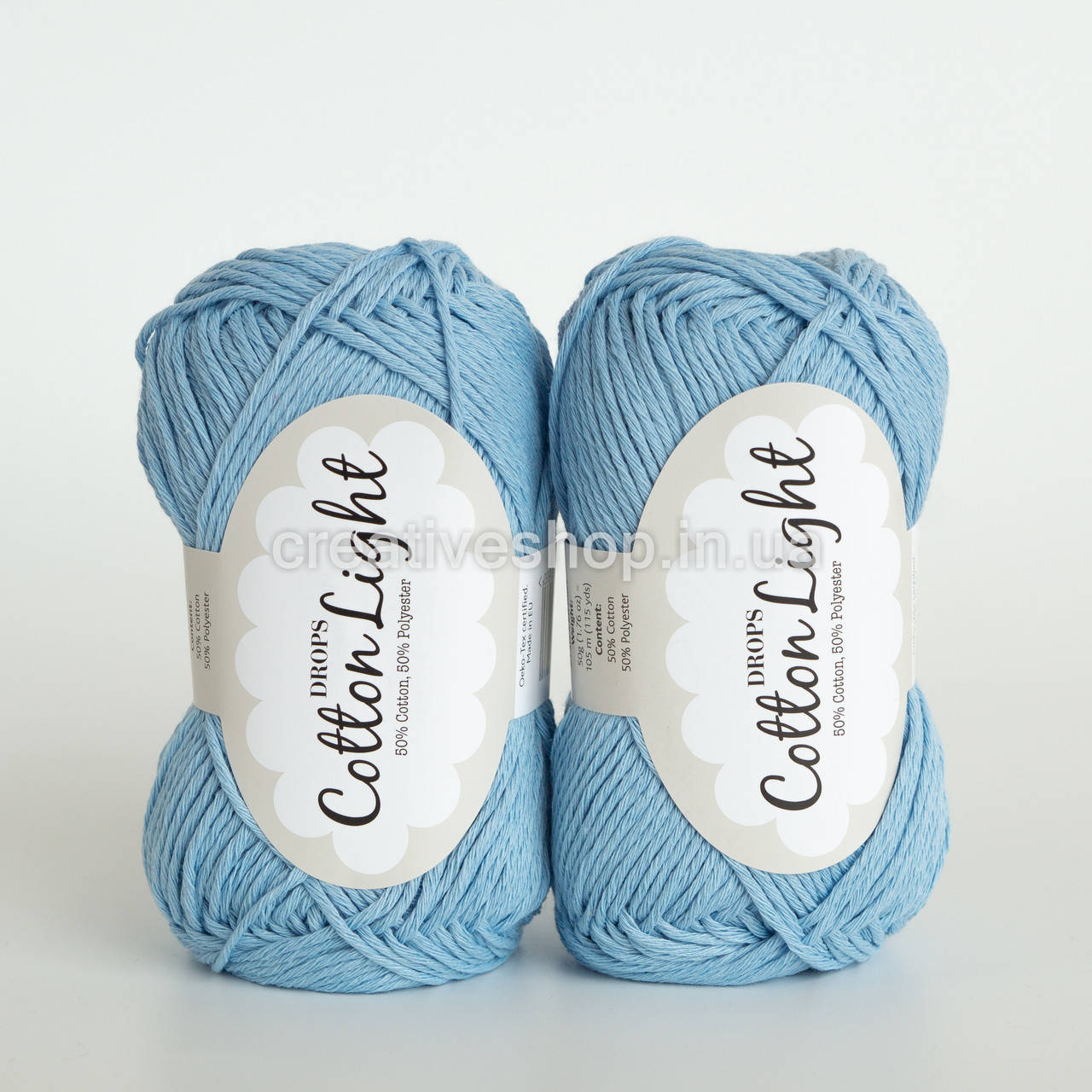 

Пряжа DROPS Cotton Light (цвет 08 ice blue), Синий