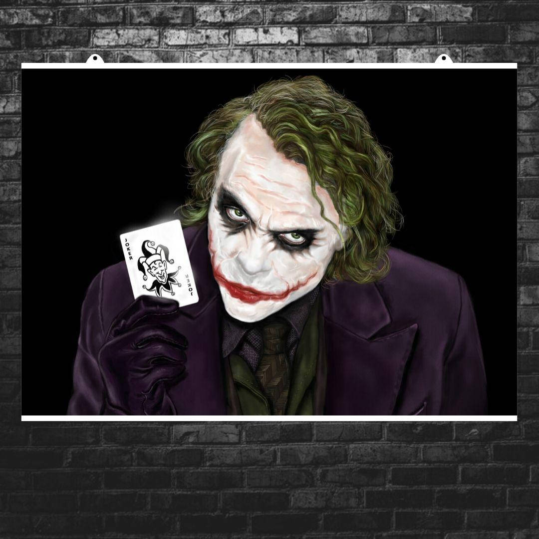 

Постер "Джокер с картой". Joker, Леджер. Размер 42x30см (A3). Полуглянец