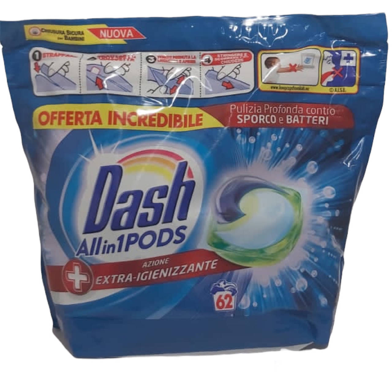 

Капсулы универсальные Dash All in One 62шт.