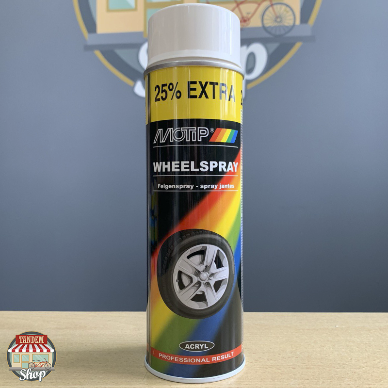 

Краска (эмаль) для дисков Motip Wheelspray, 500 мл Аэрозоль Белый глянец
