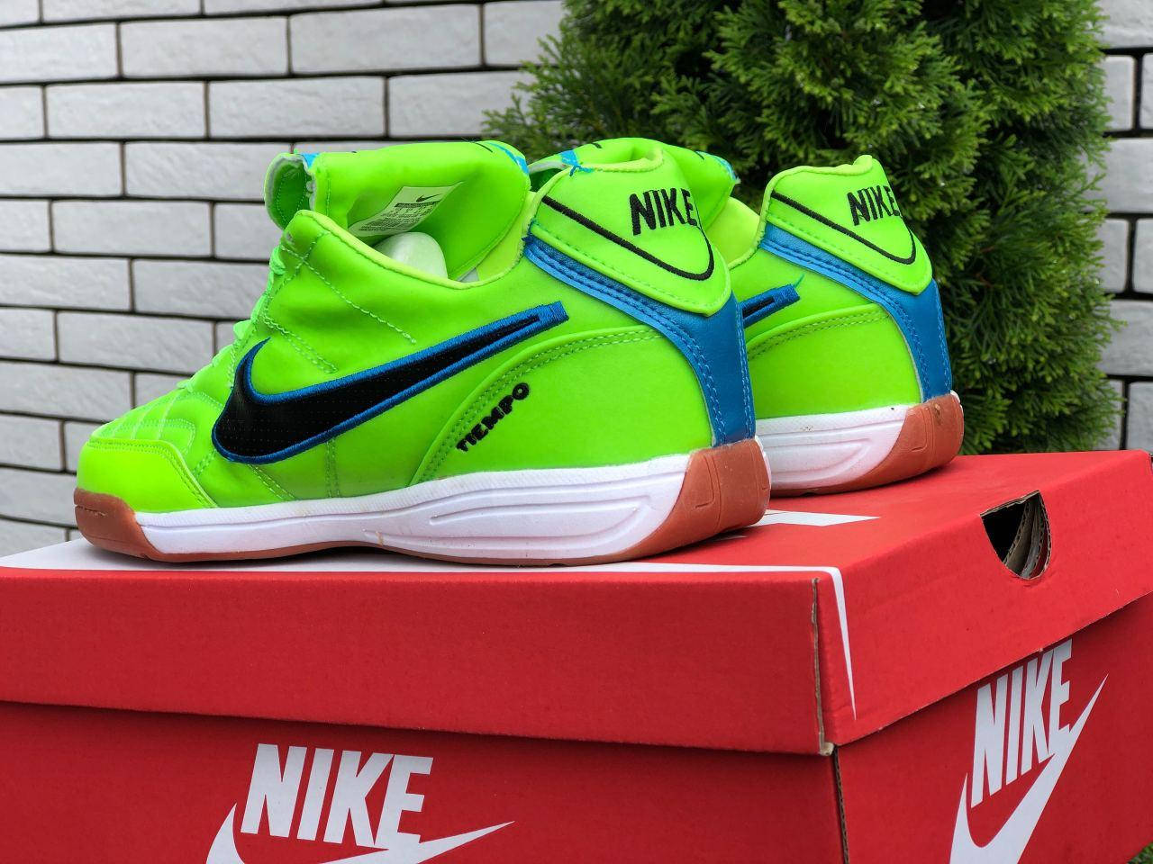 

Мужские Футбольные Бампы Nike Tiempo Кроссовки Спортивные Салатовые Футзалки (Размеры 40,41,42,43,44,45)** 45