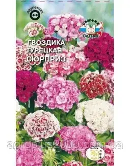 

Семена Гвоздика турецкая Сюрприз 0,5 грамма Седек, Разные цвета
