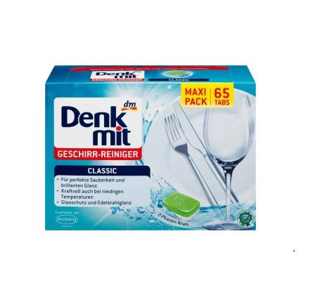 

Таблетки для посудомийки Denkmit 65шт.