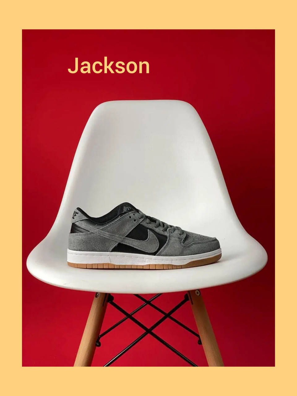 

Мужские кроссовки Nike SB Dunk Low Grey Black серые с чёрным (41-45), Серый