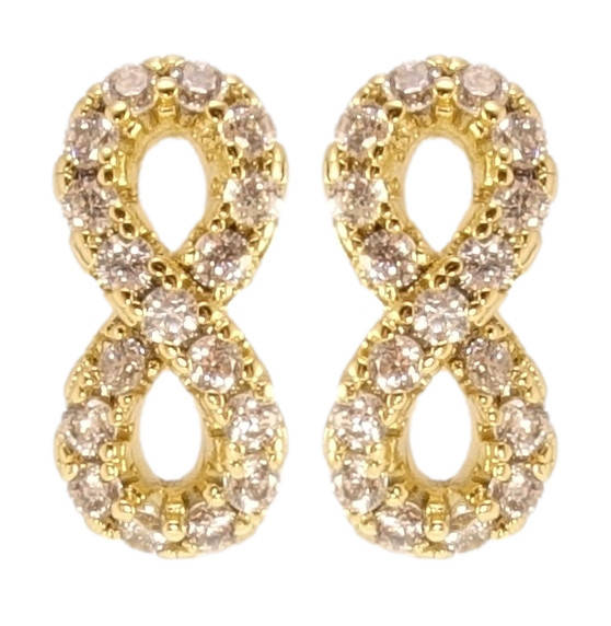 

Серьги Xuping JEAN GOUJON Позолота 14K гвоздики (пусеты) "Восьмерки с цирконием"