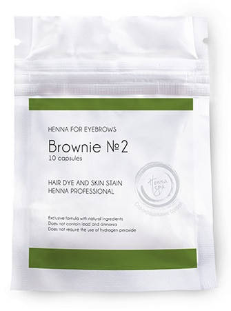 

Хна Henna SPA. 10 капсул в ассорт. Brownie №2 (темно-каштановый)