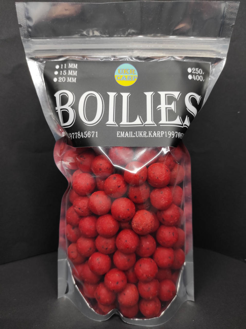 

Бойлы пыляще прикормочные 15 мм КЛУБНИКА