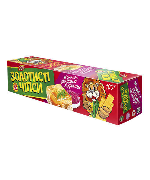 

Чипсы Жайвир Золотистые / Чіпси Жайвір Золотисті вкус холодца с хреном 100 г