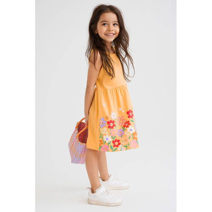 

Детское платье сарафан Цветы H&M на девочку 8-10 лет – р.134/140 /30124/, Желтый