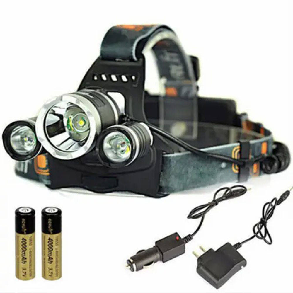 

Мощный налобный фонарь Police Bailong RJ 3000 / Фонарик налобный, Черный