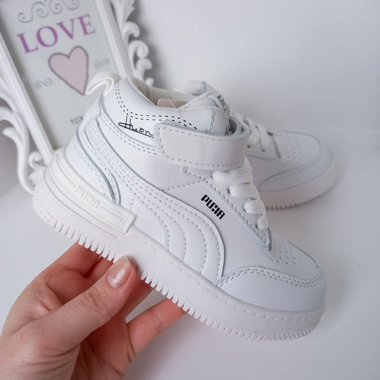 

Белие хайтопы для девочки и для мальчика, Белый