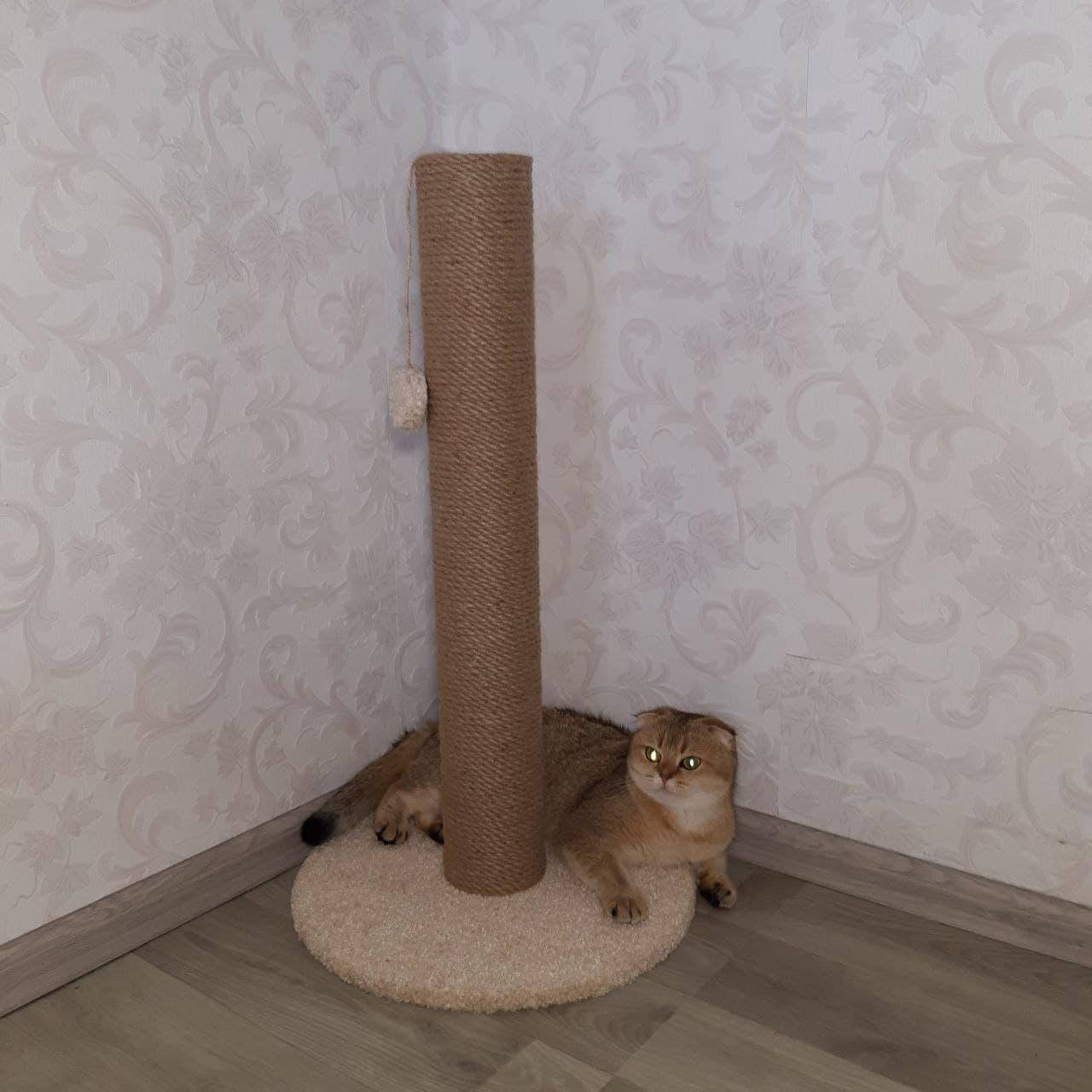 

Когтеточка столбик дряпка для котиков, кошки, котят 67см столб 10,5см