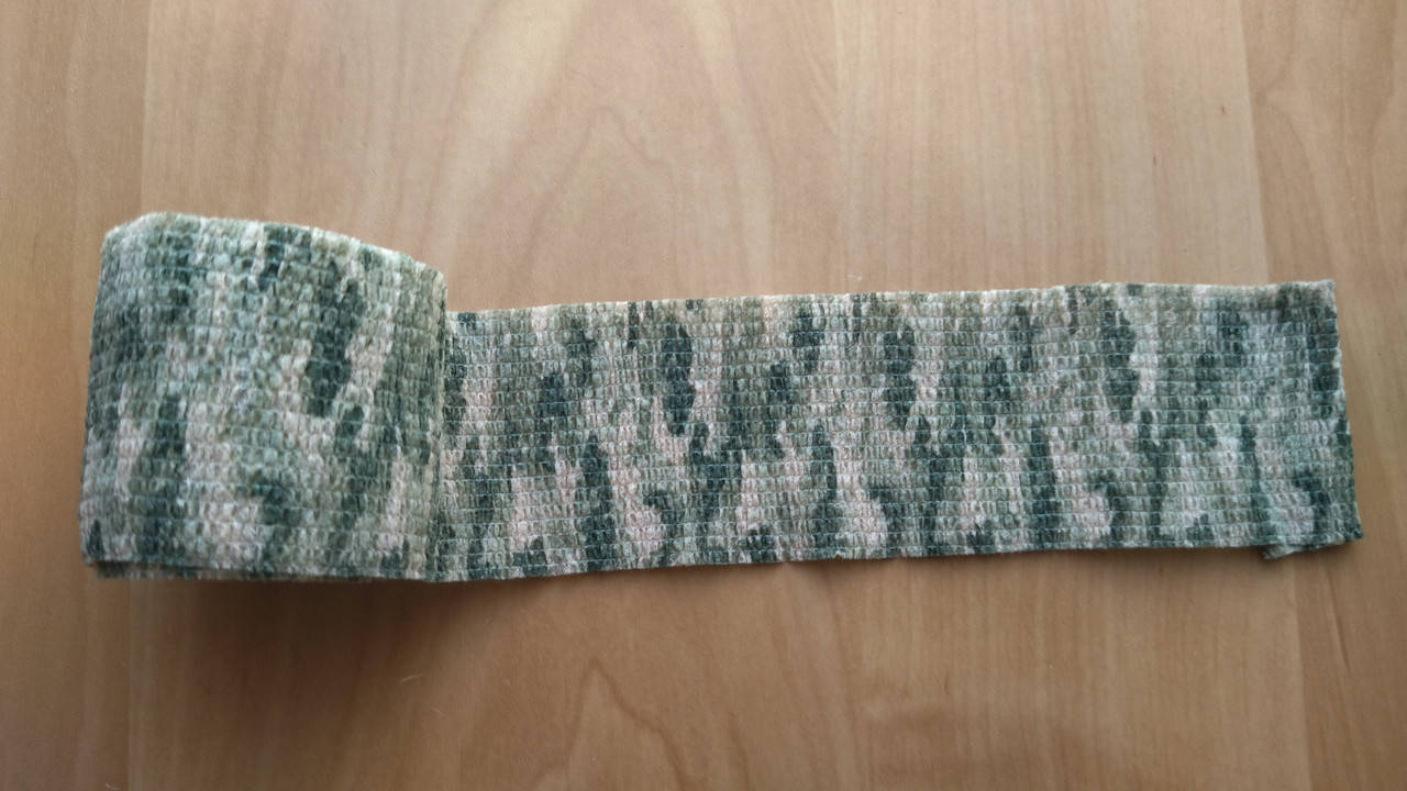 

Камуфляжная маскировочная клейкая лента стрейч 5 см х 4,5 метра №3 "Woodland Camo"