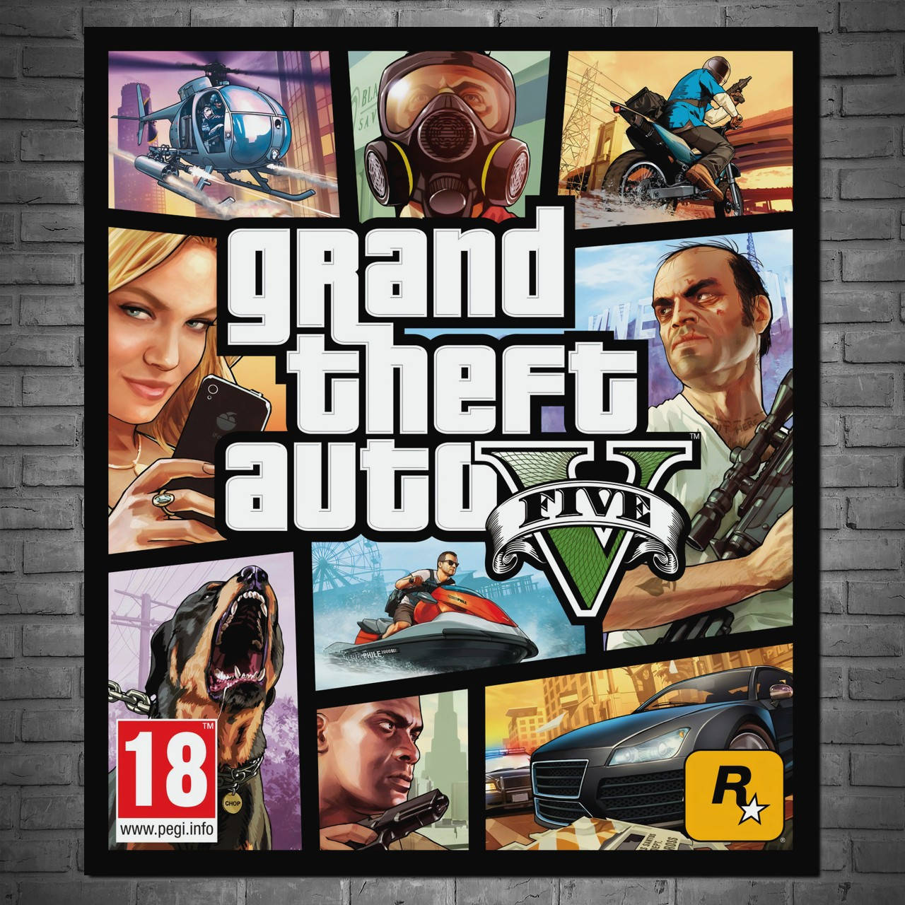 

Плакат "ГТА 5, Большая автокража 5, Grand Thief Auto, GTA 5" (артикул 1677)