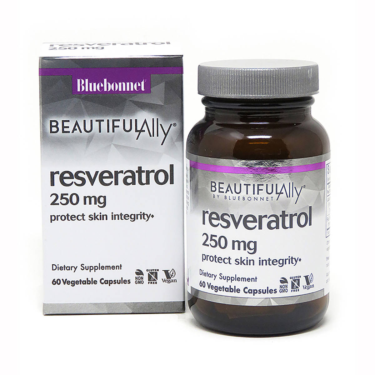 

Ресвератрол 250 мг, Beautiful Ally, Bluebonnet Nutrition, Resveratrol 250 мg, 60 растительных капсул