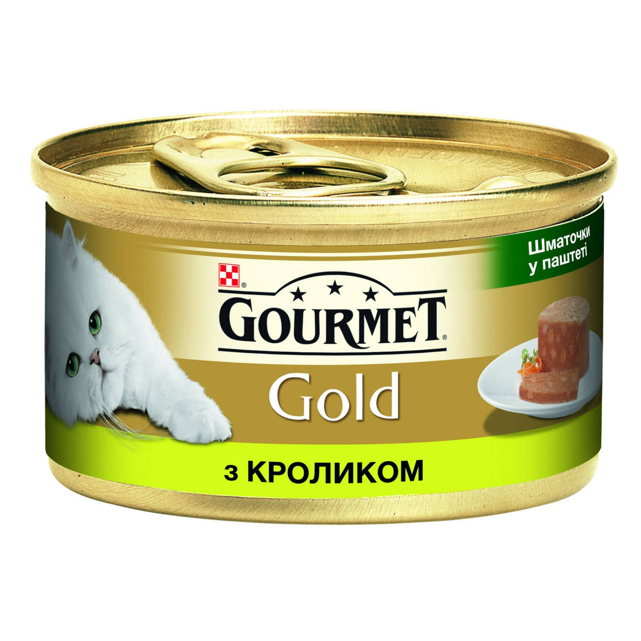 

Консервы Gourmet Gold для кошек, кусочки в паштете с кроликом, 85 г (24шт/уп)