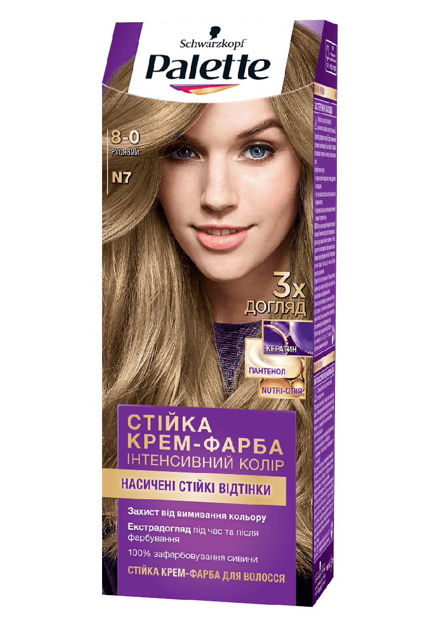 

Краска для волос Palette N7 Руcый