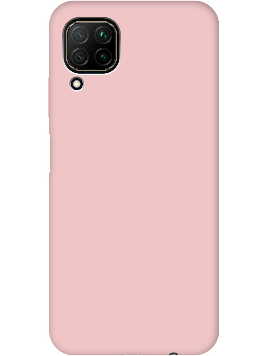 

Чехол для Huawei P40 Lite / накладка для хуавей п40 лайт (розовый цвет) / бампер soft touch с микрофиброй, Светло-розовый