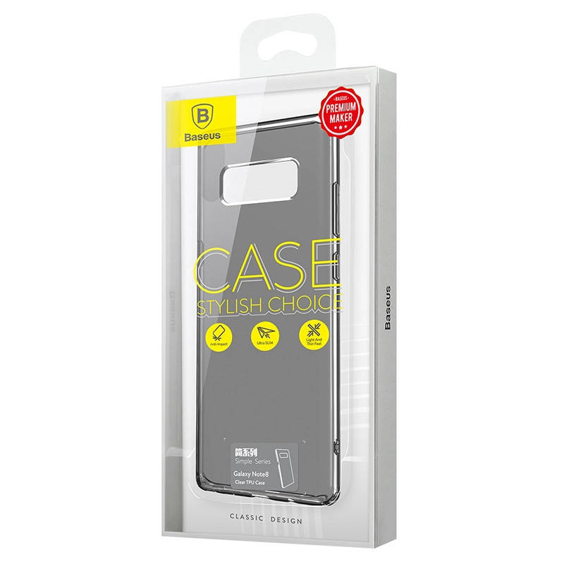 

Силиконовый чехол Baseus Original для Samsung Note 8., Черный