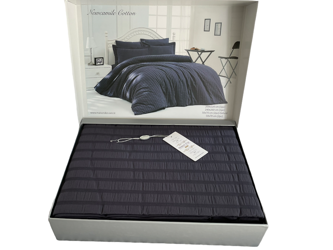 

Комплект постельного белья Maison D'or New Camile Cotton Grey хлопок 220-200 см черный