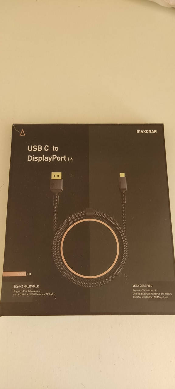 

Кабель переходник USB C для DisplayPort, Maxonar 2м
