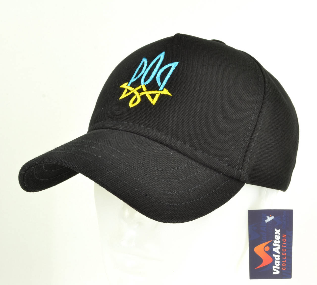 

Кепка бейсболка с жовто-блакитным гербом 58-59, Черный