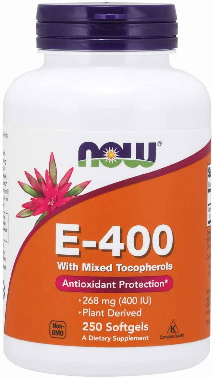 

Now Foods E 400 mixed Tocopherols 250 гелевых капсул