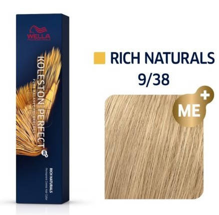 

Краска для волос Wella Koleston ME+ 9/38 очень светлый блонд золотистый жемчужный 60 мл