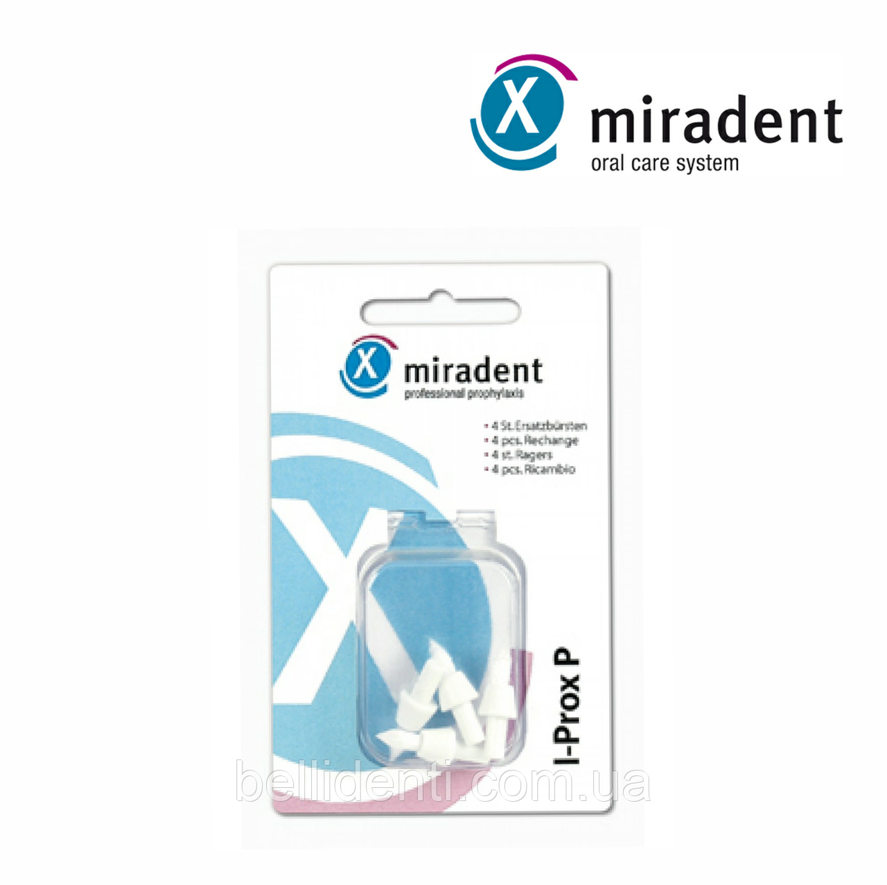 

Сменные насадки монопучковые miradent l-Prox P Replacnent Brushes, (4 шт)