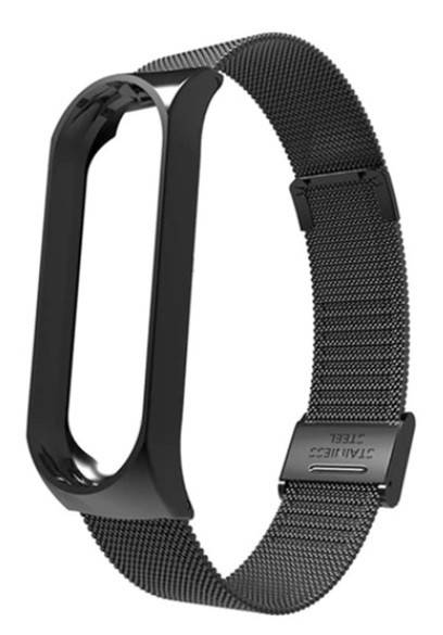 

Металлический ремешок для Mi Band 5 Black Черный