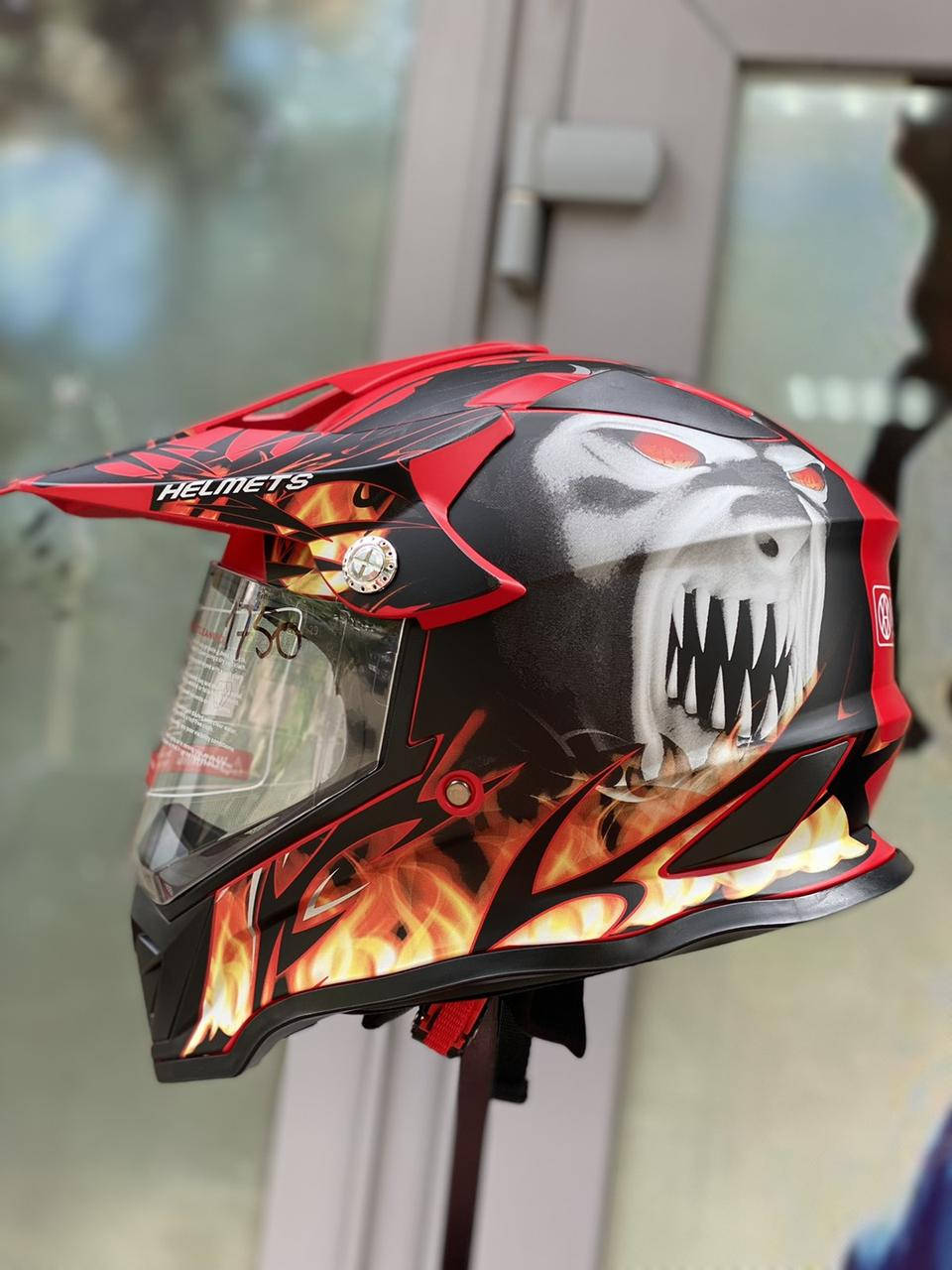 

МОТОШЛЕМ КРОССОВЫЙ VLAND, Красный